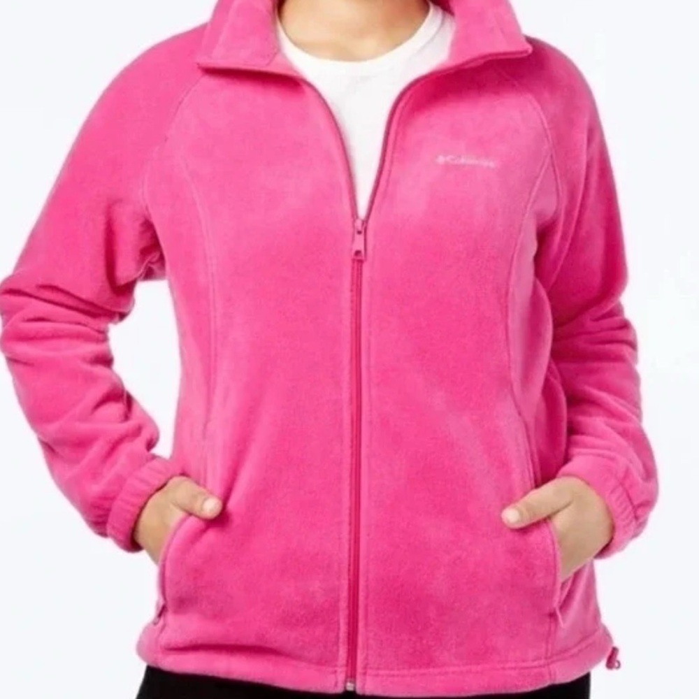 Columbia Hot Pink Breast Cancer Awareness Full-Zip Fleece Jacket